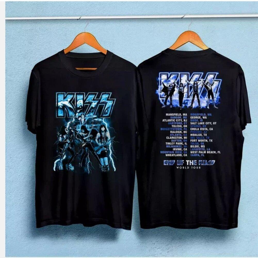 Kiss End Of The Road World Tour Rock Music T-Shirt  2 Sided